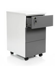 Used Grey Office Cabinet, 3 Drawers