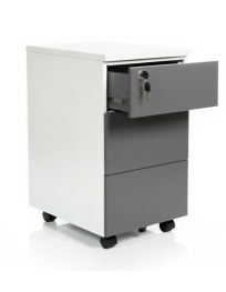 Used Grey Office Cabinet, 3 Drawers