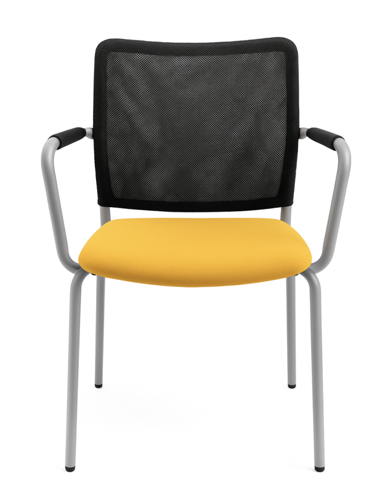 Used PROFIM SUNH2P Chair – Yellow Seat, Grey Backrest
