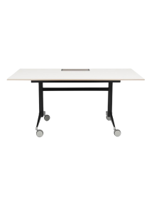 Used Foldable Desk / Mobile Table 140 × 70 cm with Media Port and Cable Management Compartment
