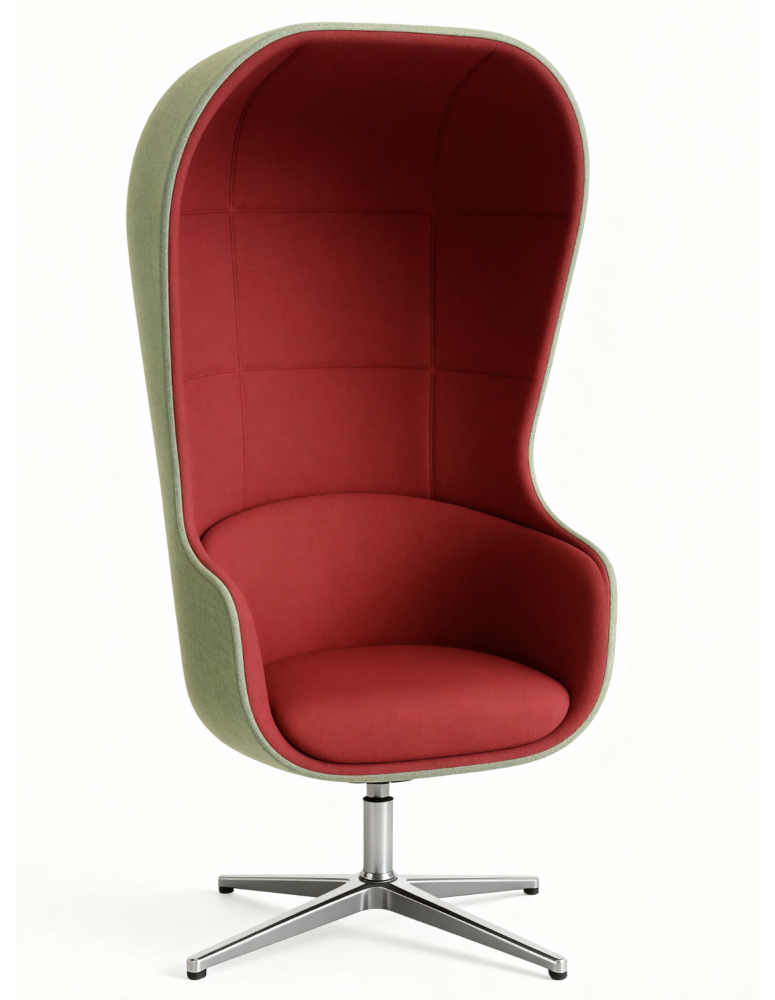 Used Profim NU 11F acoustic armchair – green-red
