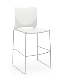 Used Aris Profim 550 CV bar stool – white 70 cm, stackable