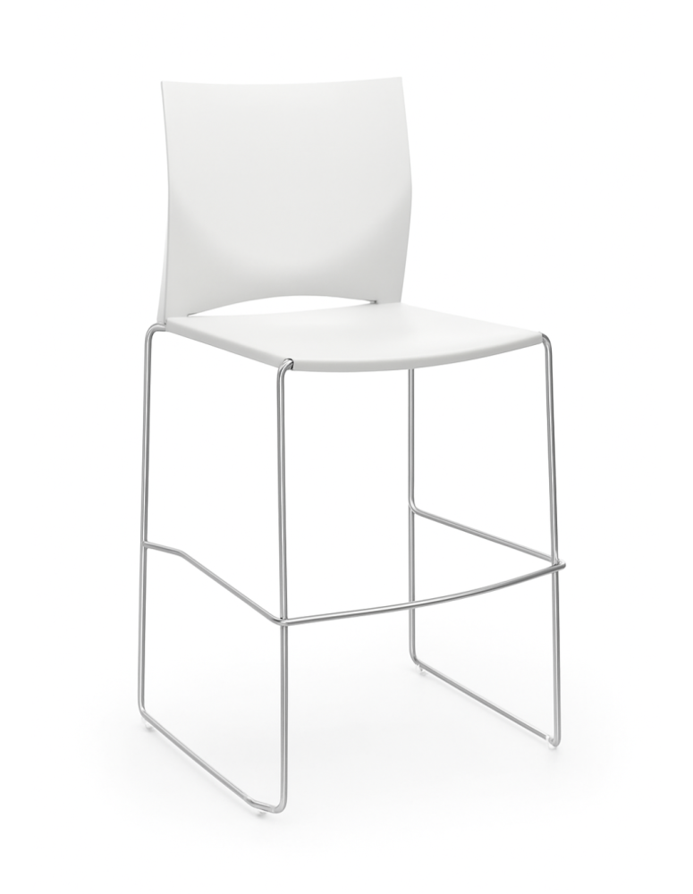 Used Aris Profim 550 CV bar stool – white 70 cm, stackable