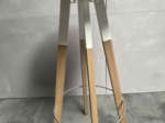 Używany stół barowy SPIN Wood Bejot biały blat, Ø 60 cm, wys. 110 cm