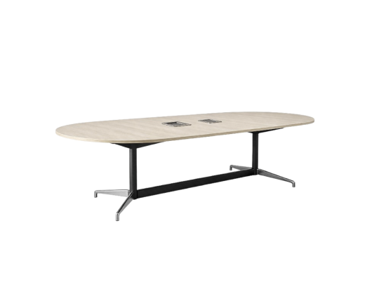 Używany stół konferencyjny Herman Miller owalny blat 280 x 118 cm Marka : HERMANMILLER