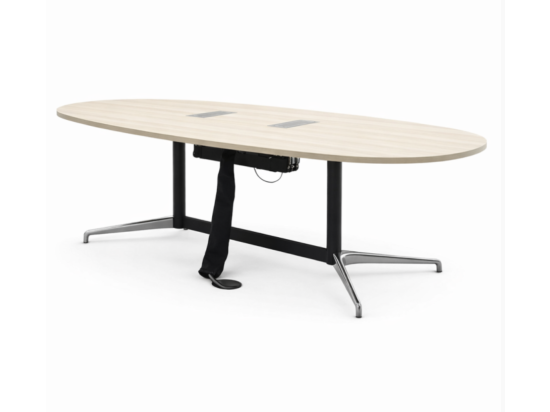Używany stół konferencyjny owalny jasny Herman Miller 220x120 cm