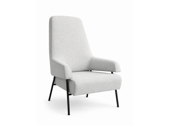 Używany fotel Noti GAP wysokie oparcie, jasnoszary