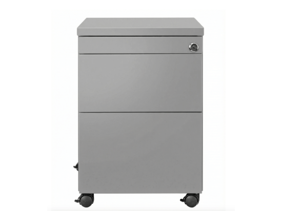 Używany kontenerek szary na kółkach czarnych