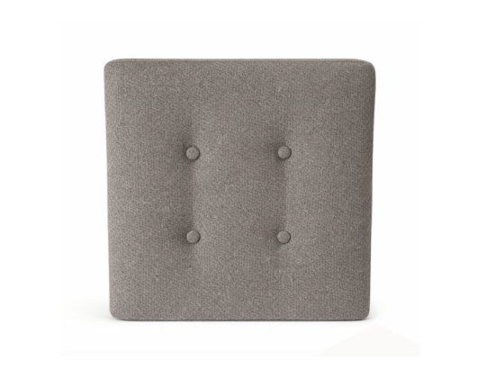 Używana poduszka na siedzisko kwadratowa jasnobrązowa tapicerowana 50x50x6 cm