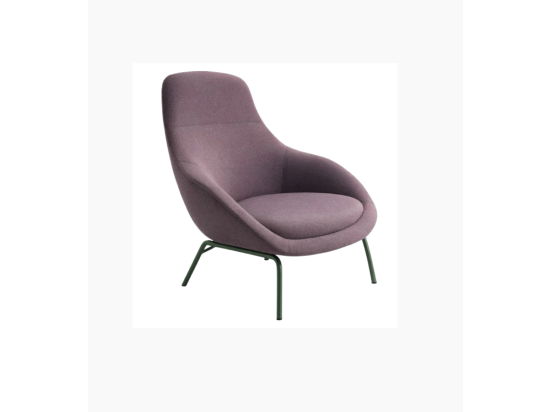 Używany fotel Always Lounge Chair marki Naughtone fioletowy