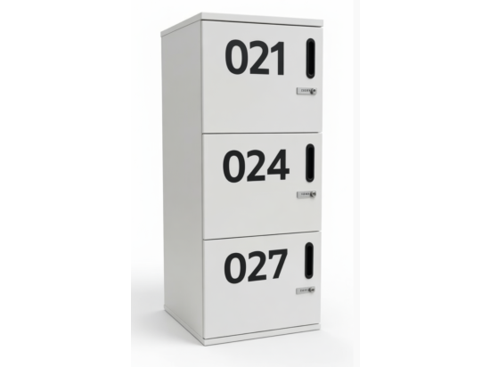 Używana biurowa szafka / loker numerowany biały 50x45x120cm