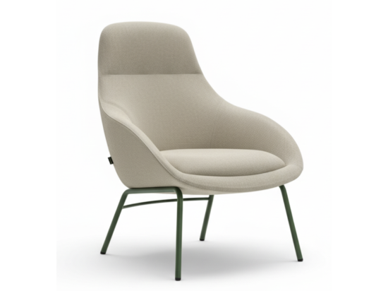 Używany fotel Always Lounge Chair marki Naughtone zielone