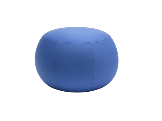 Używana pufa Pix Arper niebieska małe nóżki