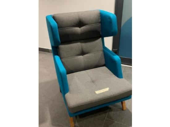 Używany fotel Profim October wysoki, jasnozielony