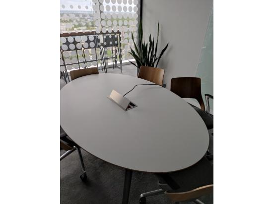 furniko oval table with mediaports