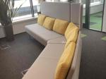 Używana Sofa settle BENE szaro żółta biurowa modułowa