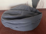 Używana pufa worek szaroniebieska miękkie wypełnienie