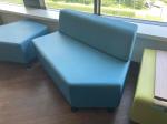 Sofa niebieska 138 x 83 fotel