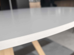 Używany stół kuchenny Pedrali ARKI TABLE ARKW5 wood tondo okrągły biały blat