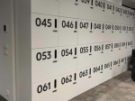 Używany wysoki biurowy loker numerowany 100x45x200 cm