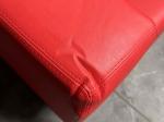 Używana sofa Tritos NOTI 3-osobowa, czerwona, na płozach