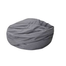 Używana pufa worek szaroniebieska miękkie wypełnienie