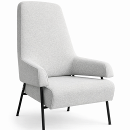 Używany fotel Noti GAP wysokie oparcie, jasnoszary