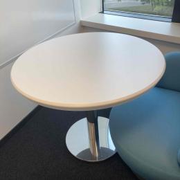 Stolik biały okrągły niski ⌀ 80 cm