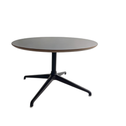 Używany stolik kawowy okrągły czarny 85 cm średnicy metalowa noga