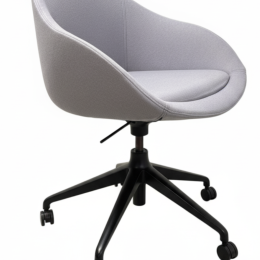 Używane krzesło konferencyjne / biurowe obrotowe na kółkach Naughtone Always fioletowe