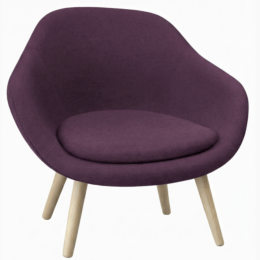 Używany fotel wypoczynkowy fioletowy