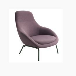 Używany fotel Always Lounge Chair marki Naughtone fioletowy