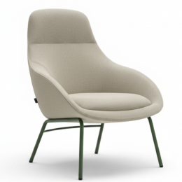Używany fotel Always Lounge Chair marki Naughtone zielone