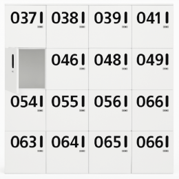 Używany wysoki biurowy loker numerowany 100x45x200 cm