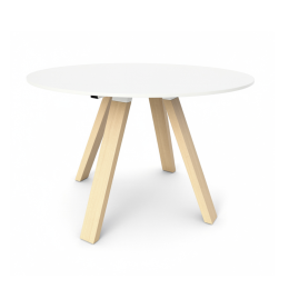 Używany stół kuchenny Pedrali ARKI TABLE ARKW5 wood tondo okrągły biały blat