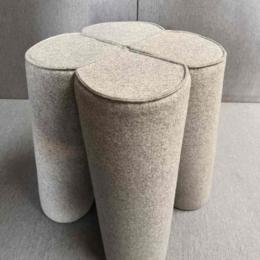 Używana pufa Noti Trefle – szara